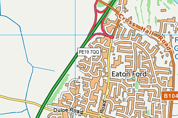 PE19 7QQ map - OS VectorMap District (Ordnance Survey)