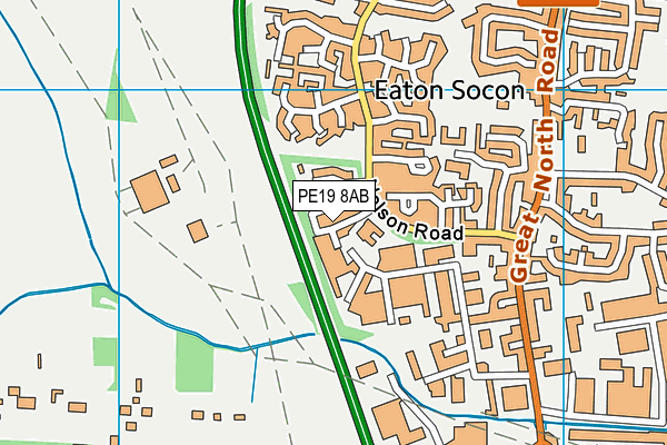PE19 8AB map - OS VectorMap District (Ordnance Survey) PE19 8AB map - OS VectorMap District (Ordnance Survey)