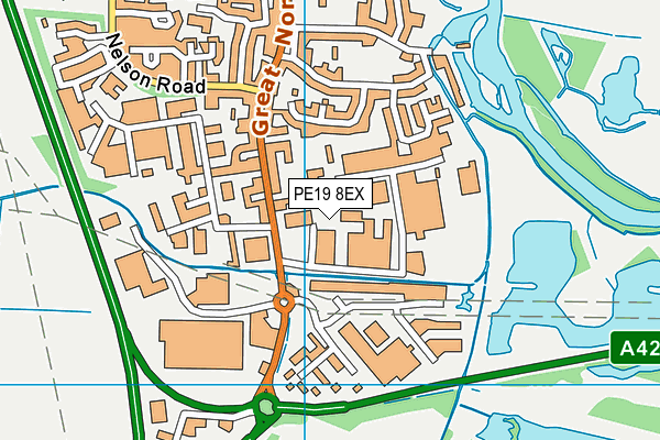 PE19 8EX map - OS VectorMap District (Ordnance Survey)