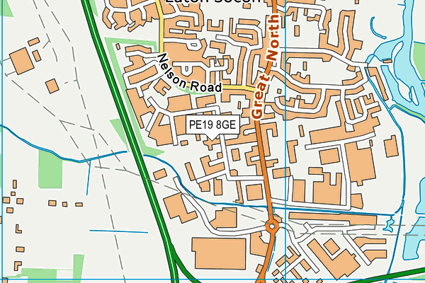 PE19 8GE map - OS VectorMap District (Ordnance Survey) PE19 8GE map - OS VectorMap District (Ordnance Survey)
