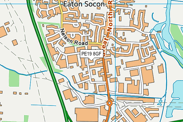 PE19 8GF map - OS VectorMap District (Ordnance Survey)
