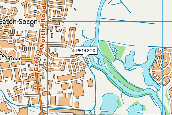 PE19 8GX map - OS VectorMap District (Ordnance Survey) PE19 8GX map - OS VectorMap District (Ordnance Survey)