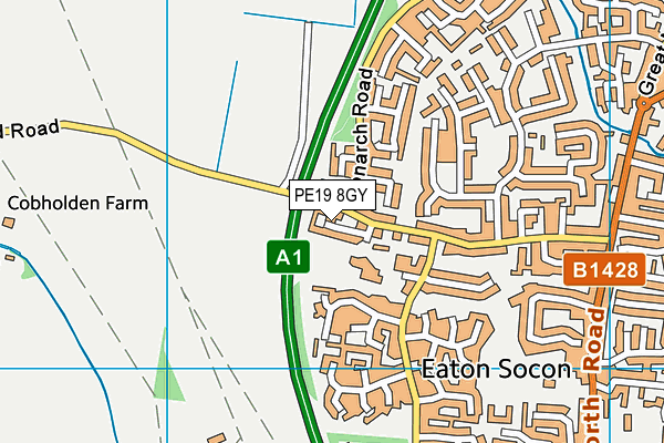 PE19 8GY map - OS VectorMap District (Ordnance Survey)