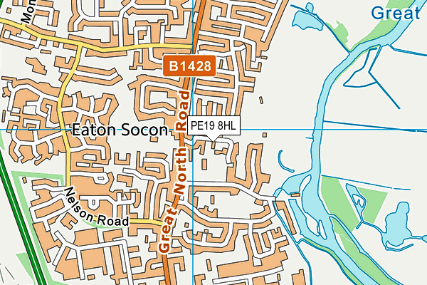 PE19 8HL map - OS VectorMap District (Ordnance Survey) PE19 8HL map - OS VectorMap District (Ordnance Survey)