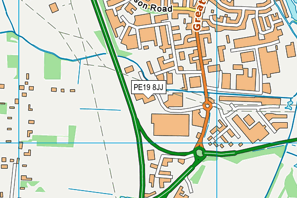 PE19 8JJ map - OS VectorMap District (Ordnance Survey) PE19 8JJ map - OS VectorMap District (Ordnance Survey)