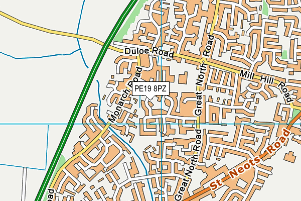 PE19 8PZ map - OS VectorMap District (Ordnance Survey) PE19 8PZ map - OS VectorMap District (Ordnance Survey)