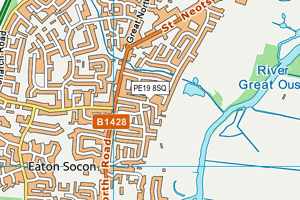 PE19 8SQ map - OS VectorMap District (Ordnance Survey) PE19 8SQ map - OS VectorMap District (Ordnance Survey)