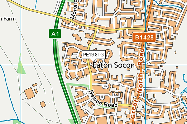 PE19 8TG map - OS VectorMap District (Ordnance Survey)
