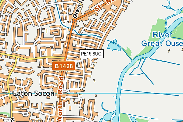 PE19 8UQ map - OS VectorMap District (Ordnance Survey)