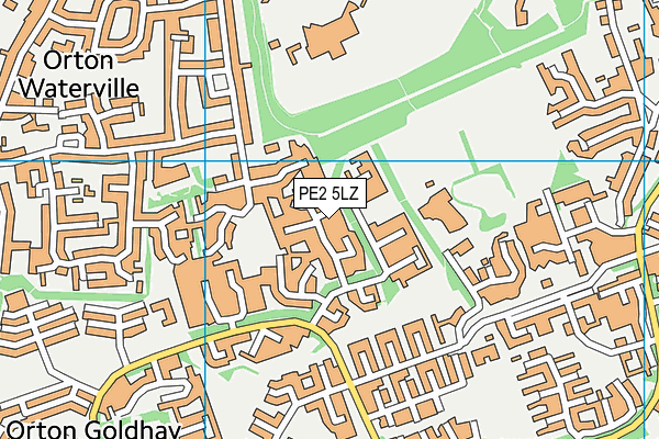 PE2 5LZ map - OS VectorMap District (Ordnance Survey) PE2 5LZ map - OS VectorMap District (Ordnance Survey)