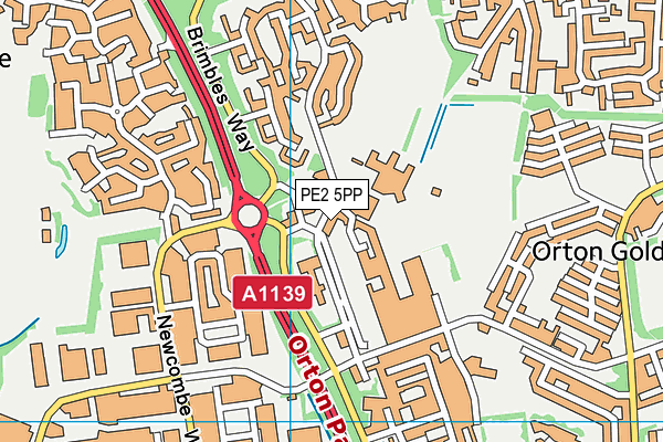 PE2 5PP map - OS VectorMap District (Ordnance Survey) PE2 5PP map - OS VectorMap District (Ordnance Survey)