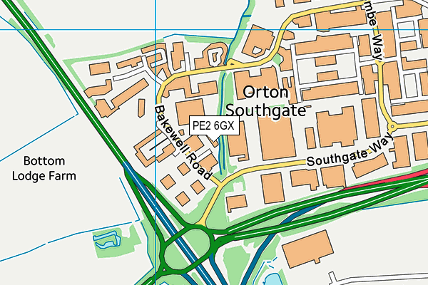 PE2 6GX map - OS VectorMap District (Ordnance Survey) PE2 6GX map - OS VectorMap District (Ordnance Survey)
