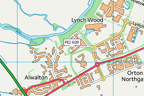 PE2 6QR map - OS VectorMap District (Ordnance Survey) PE2 6QR map - OS VectorMap District (Ordnance Survey)