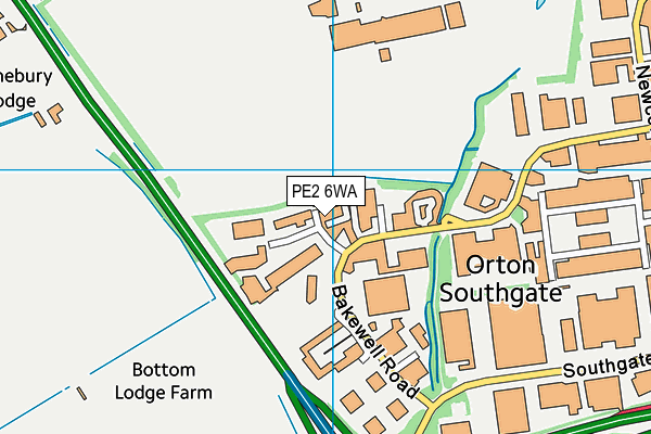 PE2 6WA map - OS VectorMap District (Ordnance Survey) PE2 6WA map - OS VectorMap District (Ordnance Survey)