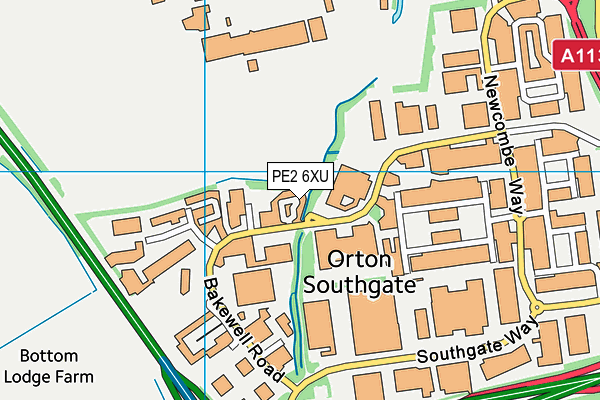 PE2 6XU map - OS VectorMap District (Ordnance Survey) PE2 6XU map - OS VectorMap District (Ordnance Survey)
