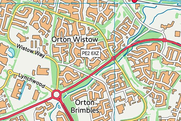 PE2 6XZ map - OS VectorMap District (Ordnance Survey) PE2 6XZ map - OS VectorMap District (Ordnance Survey)