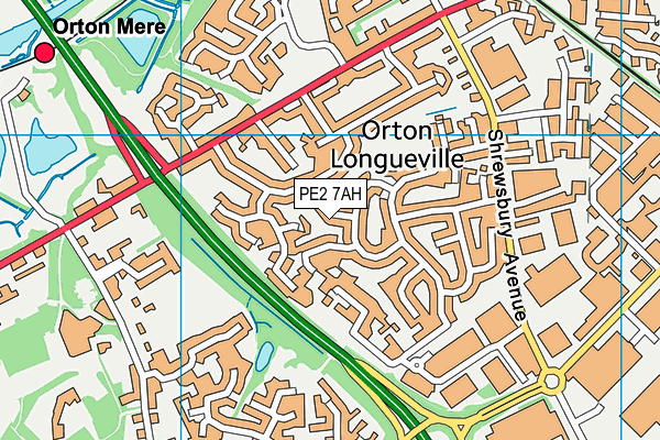 PE2 7AH map - OS VectorMap District (Ordnance Survey) PE2 7AH map - OS VectorMap District (Ordnance Survey)