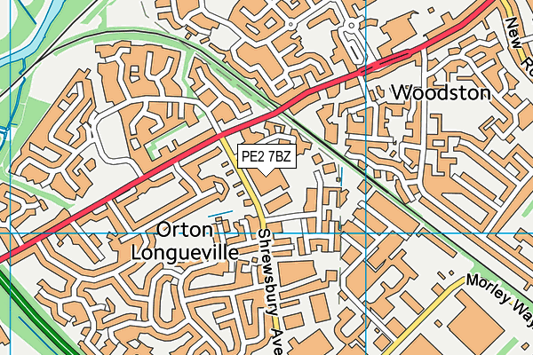 PE2 7BZ map - OS VectorMap District (Ordnance Survey) PE2 7BZ map - OS VectorMap District (Ordnance Survey)