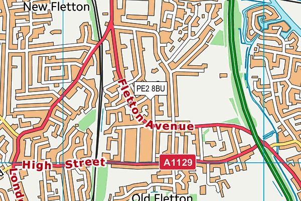 PE2 8BU map - OS VectorMap District (Ordnance Survey) PE2 8BU map - OS VectorMap District (Ordnance Survey)