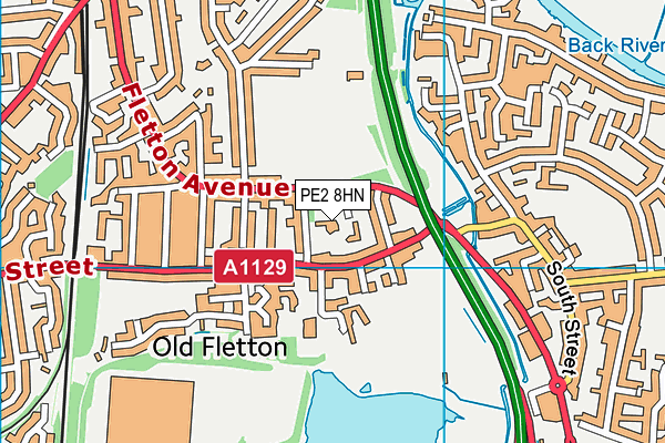PE2 8HN map - OS VectorMap District (Ordnance Survey)
