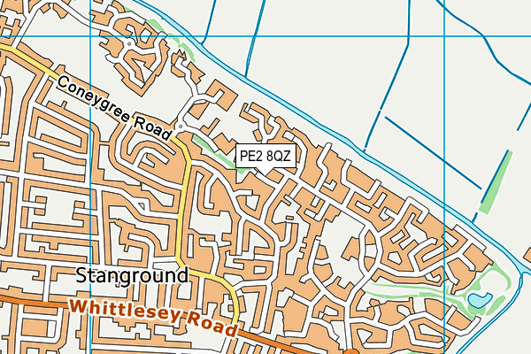 PE2 8QZ map - OS VectorMap District (Ordnance Survey) PE2 8QZ map - OS VectorMap District (Ordnance Survey)