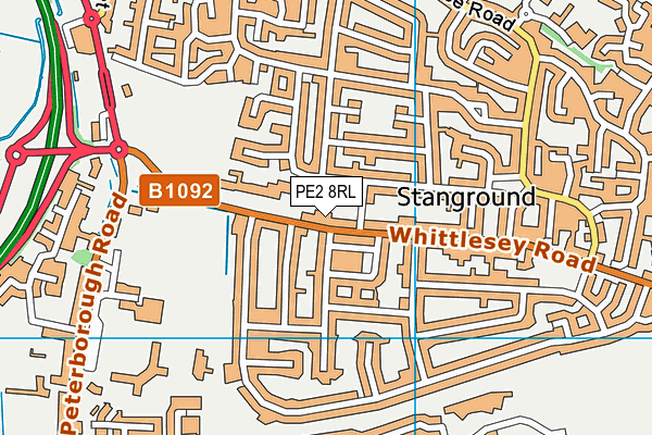 PE2 8RL map - OS VectorMap District (Ordnance Survey) PE2 8RL map - OS VectorMap District (Ordnance Survey)