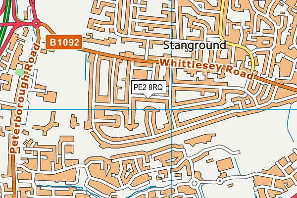 PE2 8RQ map - OS VectorMap District (Ordnance Survey) PE2 8RQ map - OS VectorMap District (Ordnance Survey)