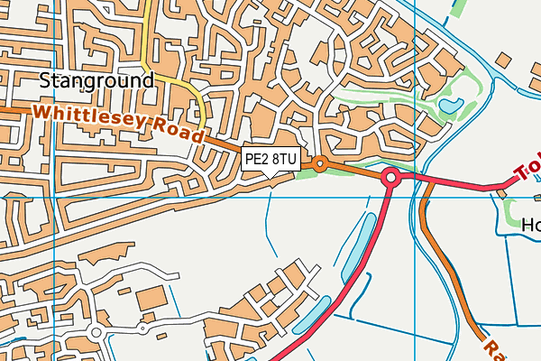 PE2 8TU map - OS VectorMap District (Ordnance Survey) PE2 8TU map - OS VectorMap District (Ordnance Survey)