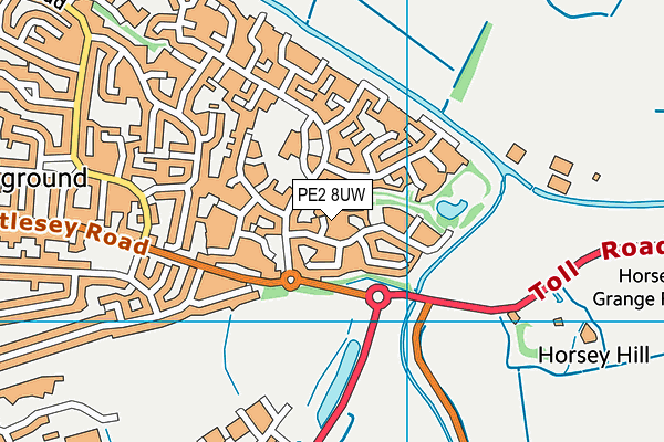 PE2 8UW map - OS VectorMap District (Ordnance Survey) PE2 8UW map - OS VectorMap District (Ordnance Survey)