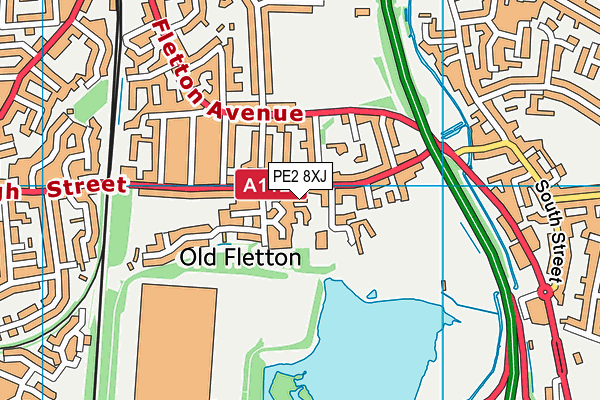 PE2 8XJ map - OS VectorMap District (Ordnance Survey) PE2 8XJ map - OS VectorMap District (Ordnance Survey)