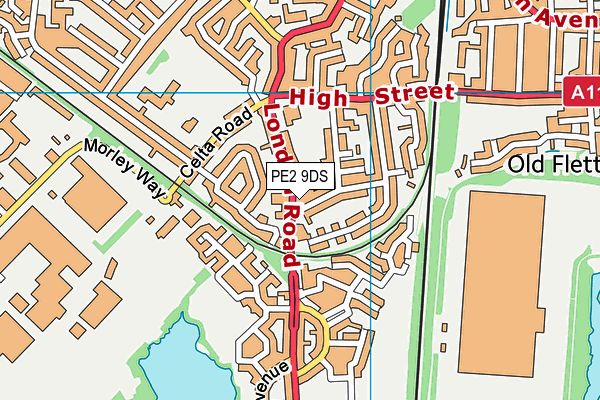 PE2 9DS map - OS VectorMap District (Ordnance Survey) PE2 9DS map - OS VectorMap District (Ordnance Survey)