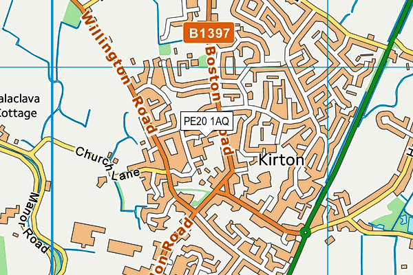 PE20 1AQ map - OS VectorMap District (Ordnance Survey)