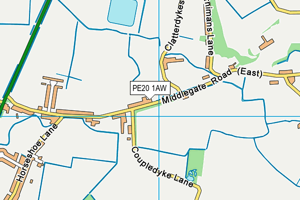 PE20 1AW map - OS VectorMap District (Ordnance Survey) PE20 1AW map - OS VectorMap District (Ordnance Survey)