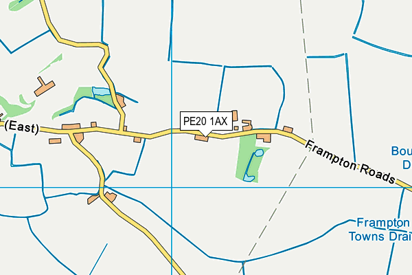 PE20 1AX map - OS VectorMap District (Ordnance Survey) PE20 1AX map - OS VectorMap District (Ordnance Survey)
