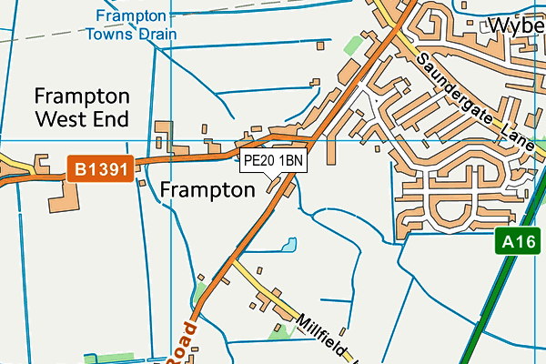 PE20 1BN map - OS VectorMap District (Ordnance Survey) PE20 1BN map - OS VectorMap District (Ordnance Survey)