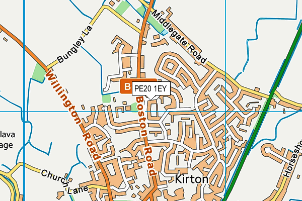 PE20 1EY map - OS VectorMap District (Ordnance Survey) PE20 1EY map - OS VectorMap District (Ordnance Survey)