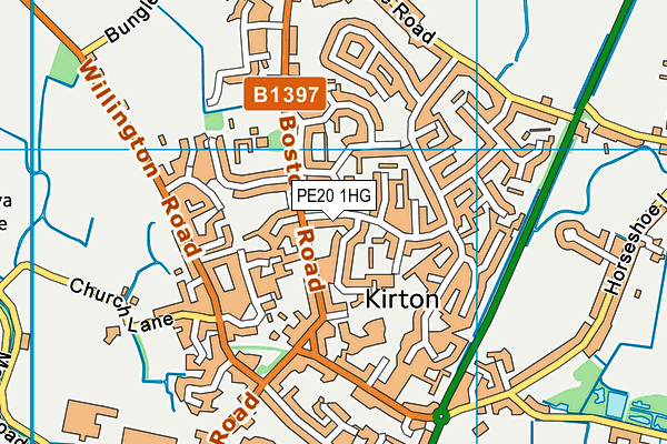 PE20 1HG map - OS VectorMap District (Ordnance Survey) PE20 1HG map - OS VectorMap District (Ordnance Survey)
