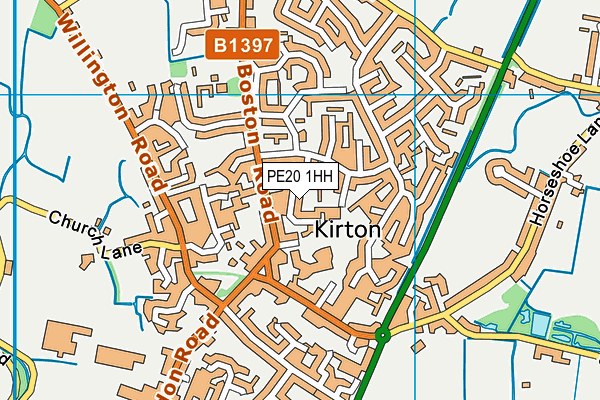 PE20 1HH map - OS VectorMap District (Ordnance Survey) PE20 1HH map - OS VectorMap District (Ordnance Survey)