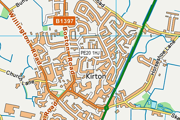 PE20 1HJ map - OS VectorMap District (Ordnance Survey) PE20 1HJ map - OS VectorMap District (Ordnance Survey)