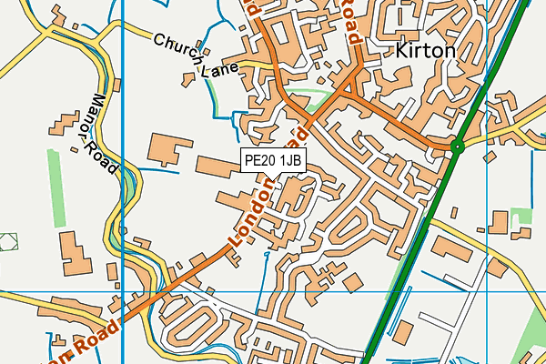 PE20 1JB map - OS VectorMap District (Ordnance Survey) PE20 1JB map - OS VectorMap District (Ordnance Survey)