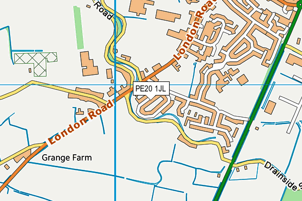 PE20 1JL map - OS VectorMap District (Ordnance Survey) PE20 1JL map - OS VectorMap District (Ordnance Survey)