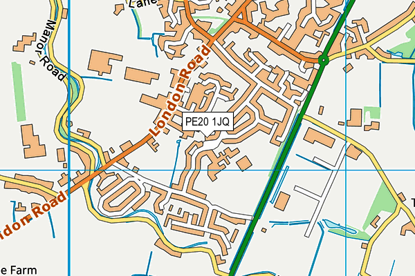 PE20 1JQ map - OS VectorMap District (Ordnance Survey) PE20 1JQ map - OS VectorMap District (Ordnance Survey)