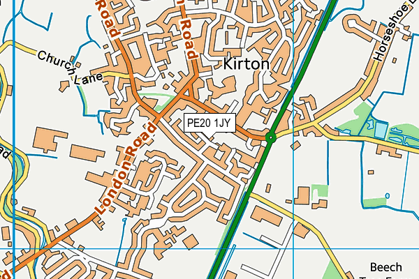 PE20 1JY map - OS VectorMap District (Ordnance Survey) PE20 1JY map - OS VectorMap District (Ordnance Survey)