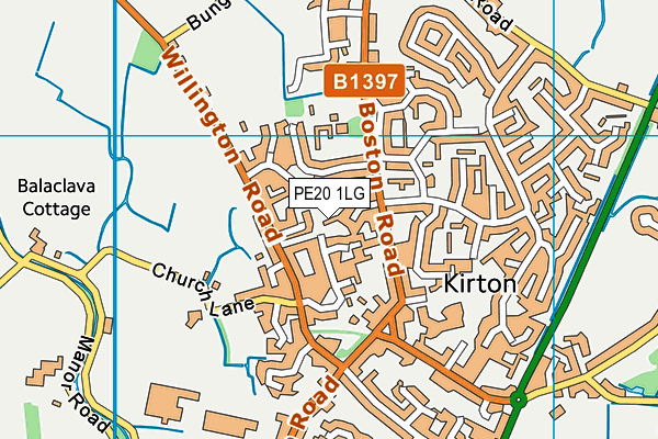 PE20 1LG map - OS VectorMap District (Ordnance Survey)
