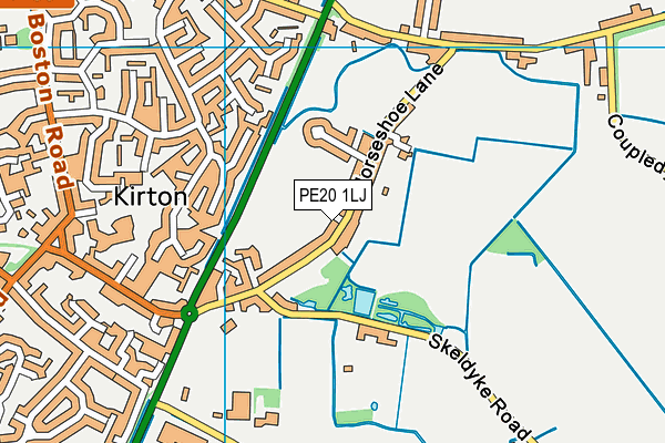 PE20 1LJ map - OS VectorMap District (Ordnance Survey) PE20 1LJ map - OS VectorMap District (Ordnance Survey)
