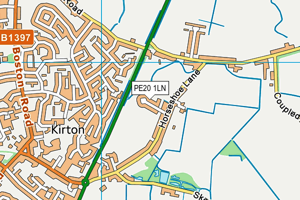 PE20 1LN map - OS VectorMap District (Ordnance Survey) PE20 1LN map - OS VectorMap District (Ordnance Survey)