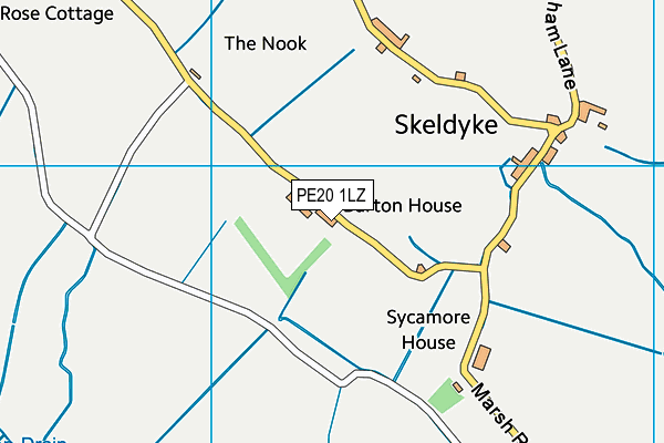 PE20 1LZ map - OS VectorMap District (Ordnance Survey)