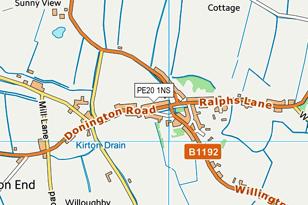 PE20 1NS map - OS VectorMap District (Ordnance Survey) PE20 1NS map - OS VectorMap District (Ordnance Survey)