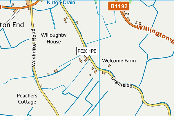 PE20 1PE map - OS VectorMap District (Ordnance Survey) PE20 1PE map - OS VectorMap District (Ordnance Survey)