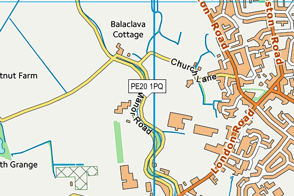 PE20 1PQ map - OS VectorMap District (Ordnance Survey)